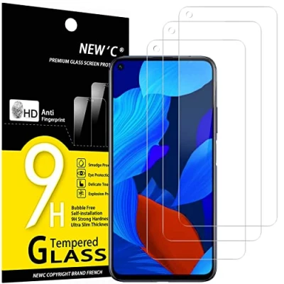 Abbildung von NEW&#039;C 3 Stück, Panzer Schutz Glas für Huawei nova 5T, Frei von Kratzern, 9H Härte, HD Displayschutzfolie, 0.33mm Ultra klar, Ultrabeständig