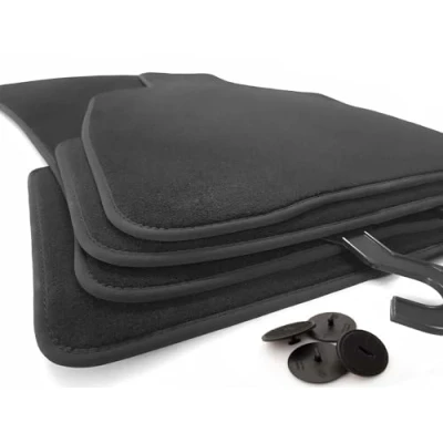 Abbildung von Fußmatten für 5er BMW G30 M5 F90 Velours Matten in Original Qualität Automatten Set 4 teilig Schwarz