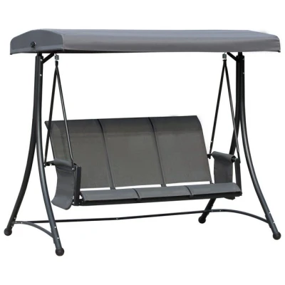 Abbildung von 3 Sitzer Hollywoodschaukel Gartenschaukel mit Sonnendach Aluminium