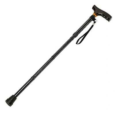 Abbildung von Homecraft Folding Coloured Walking Stick with Wooden Handle, Lightweight Adjustable Cane for Balance, Mobility Aid, Grey Marble, 735 825 mm/29 33 Inches, (Eligible VAT relief in the UK)