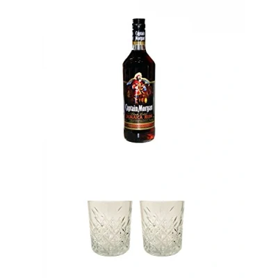 Abbildung von Captain Morgan Black Label Jamaika 40% 0,7 Liter + Rum Glas 1 Stück
