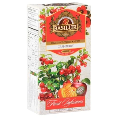 Abbildung von BASILUR Fruit Infusions Früchtetee entkoffeiniert mit Cranberry und Zitronengeschmack 25x2g (x1)
