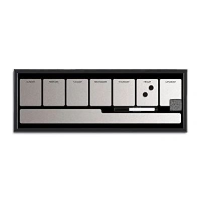 Abbildung von Bi Office MM02121169 Wochenkalender, MDF Rahmen lackierter Stahl Filz, 60 x 40 cm großer, schwarz/silber