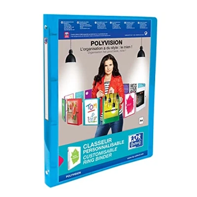 Abbildung von Oxford Ringbuch A4, polyvision, 4 Ringe, 2 cm Rücken, 5 Farben, 12 Stück