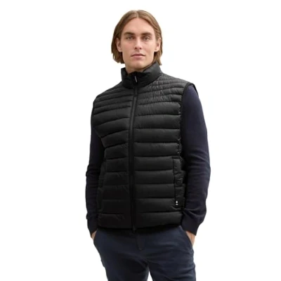 Abbildung von TOM TAILOR Herren 1044085 Weste, 29999 Black, XL EU