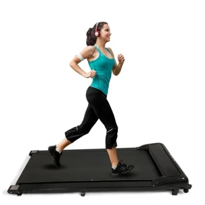 Abbildung von Fitness FLTP638A Elektro Walking, platzsparend, für Zuhause, Büro, Arbeit, Laufband, motorisiertes Teppich, Abnehmen, Muskeln, Cellulite, Beine