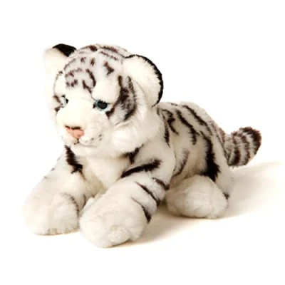 Abbildung von Uni Toys Kuscheltier Weißer Tiger Baby, sitzend 20 cm (Höhe) Plüsch, Plüschtier, zu 100 % recyceltes Füllmaterial