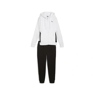 Abbildung von Puma Classic Hooded Tracksuit SET Trainingsanzug, Damen, Größe: Large, White