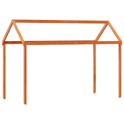 Abbildung von vidaXL Dach für Kinderbett, Kinderbettdach mit offener Seite, Kinderbetthimmel Schlafzimmer, Bettdach Betthimmel, Wachsbraun Massivholz Kiefer