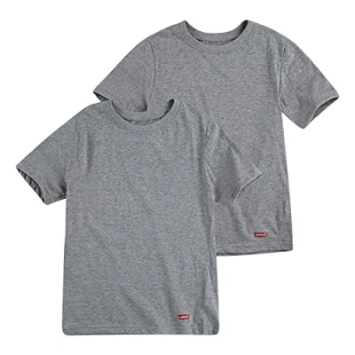 Abbildung von Levi&#039;s CREW NECK TEE Unisex 2 PACK Tshirt basic für Kinder, Größe: 128/132, Dark grey heather