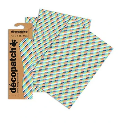 Abbildung von Decopatch Papier No. 775 (bunt Rauten, 395 x 298 mm) 3er Pack
