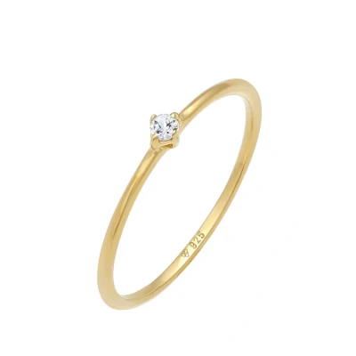 Abbildung von Elli Classic Ring goldcoloured, Damen, Größe: 52, Gold/coloured