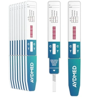 Abbildung von 10 x AYDMED Kokain Drogentests Drogentestkits für Selbsttest Urin Screening von Missbrauch auf Koks, Crack, Empfindlichkeit 150ng/ml 99% Genauigkeit CE zertifiziert