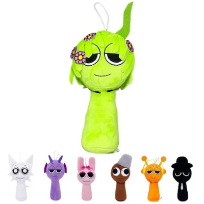 Abbildung von Wiztex Kuscheltier Sprunki Plüschfigur 20 cm Spielfigur Puppe Geschenk für Kinder (Plüschtier, Stofftier, Geschenkartikel), Maschinenwaschbar, Geruchsneutral, Geprüft und Verpackt in Deutschland