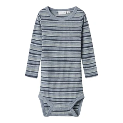 Abbildung von NAME IT Baby Jungen Nbmwomi Wool/Modal Ls Body Langarmbody, Grau, 74