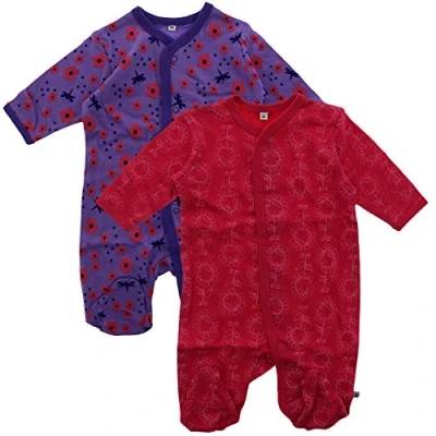 Abbildung von Pippi 2er Pack Baby Mädchen Schlafstrampler mit Aufdruck, Langarm Füßen, Alter 6 9 Monate, Größe: 74, Farbe: Pink, 3821