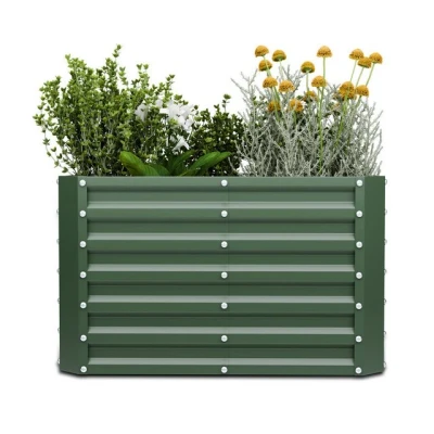 Abbildung von blumfeldt Hochbeet High Grow Straight Metall 600 L (Set), Pflanzkübel Outdoor Balkon außen groß Stahl Garten