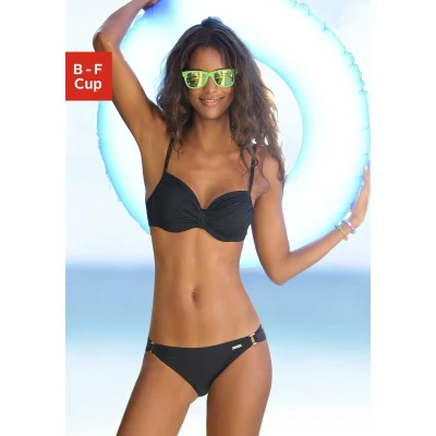 Abbildung von Lascana Bikinitop, Damen, Größe: 42xD, Black