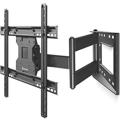Abbildung von ONKRON TV Wandhalterung 40 75 Zoll, bis 68,2 kg, VESA 100x100 600x400 mm Wandhalterung, (bis 75,00 schwenkbar, neigbar, ausziehbar, Schwarz)