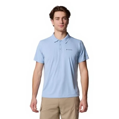 Abbildung von Columbia Men&#039;s Zero Rules Light Polo, Technical Polo Shirt, Ripple Blue, S