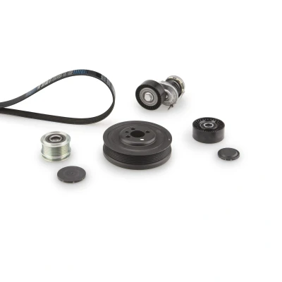 Abbildung von GATES K106PK1613 Keilrippenriemensatz mit Kurbelwellenriemenscheibe, Freilaufriemenscheibe ThermalPro AUDI: A4 B7 Avant, B6 Avant
