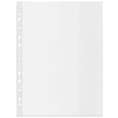Abbildung von Esselte Recycle A4 Prospekthüllen, geprägtes starkes PP, 70 Mikron, Kunststoffhüllen mit Universallochung, 20er Pack, 628214