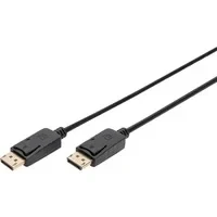 Abbildung von DIGITUS DisplayPort Kabel UHD 4K/60Hz 2m mit Verriegelung HBR 2 Kompatibel Monitor, Gaming Grafikkarte