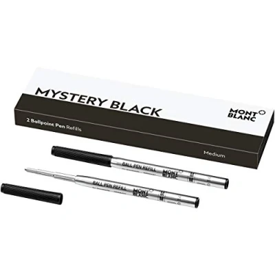 Abbildung von MONTBLANC Kugelschreibermine, Großraum, M, Schreibfarbe: mystery black (2 Stück), Sie erhalten 1 Packung á 2 Stück
