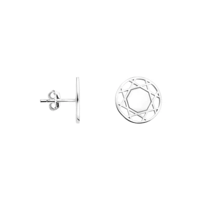 Abbildung von Sofia Milani Circle GRID Ohrringe, Damen, Größe: One Size, Silver