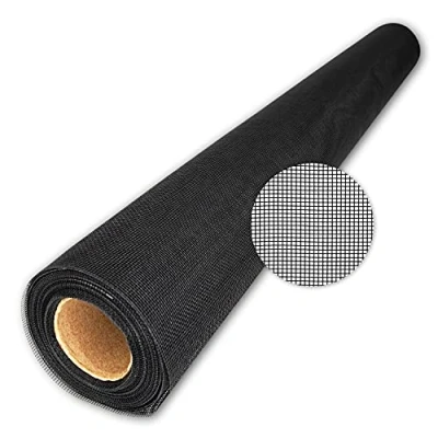 Abbildung von TESO Insektenschutz Gaze Mückenschutz Fliegengitter UV Beständig mit PVC Beschichtung einzeln verpackt (Schwarz, 260 x 300cm)
