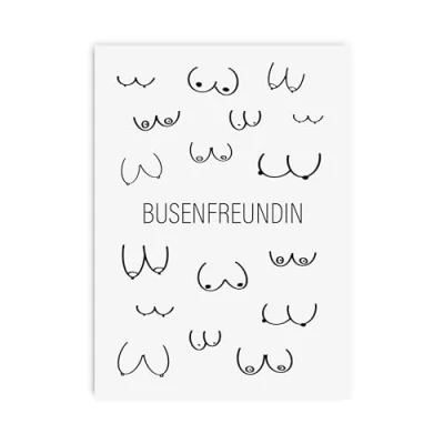 Abbildung von Nastami Postkarte Geschenk Freundin Du bist toll (BUSENFREUNDIN)