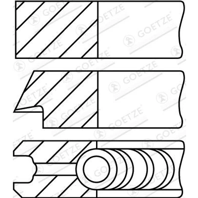 Abbildung von Kolbenringsatz GOETZE ENGINE 08 442900 30