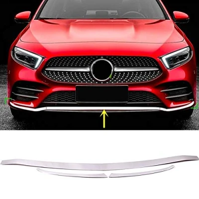 Abbildung von HIGH FLYING für A Klasse W177 V177 AMG Line BJ 2019 2022 (Nur Line) Stoßfänger Chrom Zierleiste Verchromt Edelstahl 3 Stück