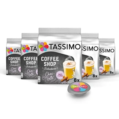 Abbildung von Tassimo Kapseln Coffee Shop Selections Chai Latte, 40 Tee Kapseln, 5 x 188g
