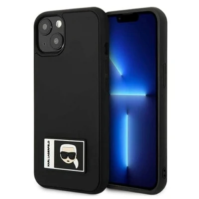 Abbildung von Karl Lagerfeld KLHCP13M3DKPK Hülle für iPhone 13 6,1&quot; schwarz/Black hardcase Ikonik Patch