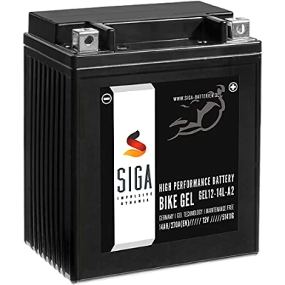 Abbildung von SIGA GEL Motorradbatterie 12V 14Ah 270A/EN Batterie YB14L A2 GEL12 14L CB14L 12N14 3A 51411