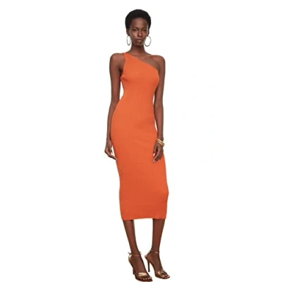 Abbildung von Trendyol Damen Midi Bodycon Fitted Dress Kleid, Tile Red, 36