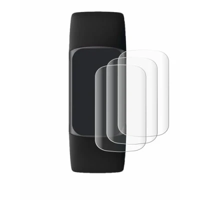 Abbildung von Savvies 4 Stück Full Screen Schutzfolie für Fitbit Charge 5 Cover Displayschutz Folie [3D Curved, Transparent, Anti Fingerabdruck]