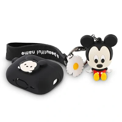 Abbildung von Derhom Airpods Pro 2 Silikon Niedliche Lustige Abdeckung Kompatibel mit Apple und 2[Cartoon Puppe Serie] (Mickey)