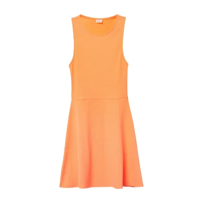 Abbildung von s.Oliver Ausgestelltes Kleid aus Rippware Hellorange 140