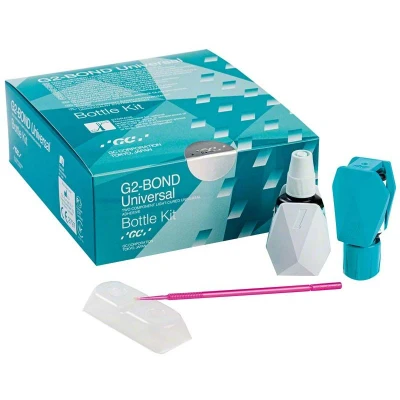 Abbildung von GC G2 BOND Universal Bottle Kit 5 ml Flasche 1 PRIMER, 2 BOND, Flaschen Schutzhüllen, 20 Einwegschalen, 50 Applikatoren, Technik