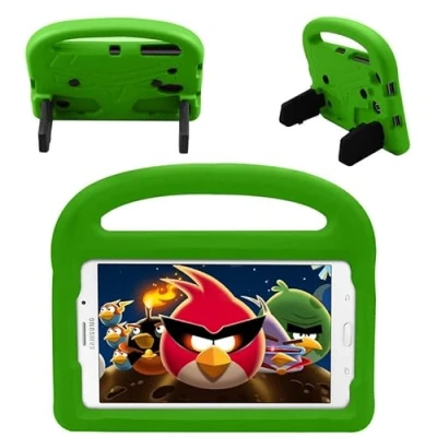 Abbildung von Kinderhülle für Samsung Galaxy Tab 4 8.0 SM T330/SM T331/SM T335/SM T337 2014, Tablet Hülle kinderfreundlich, leicht, Griff mit Ständer, weicher EVA Schaum, stoßfeste Schutzhülle, grün