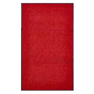 Abbildung von andiamo Premium Fußmatte Wash &amp; Clean langlebige Schmutzfangmatte Hauseingang als innen oder Fußabtreter im überdachten Außenbereich saugstarker Fußabstreifer 40 x 60 cm Rot