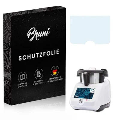 Abbildung von Bruni Schutzfolie kompatibel mit Silvercrest Monsieur Cuisine smart Folie, glasklare Displayschutzfolie (2X)