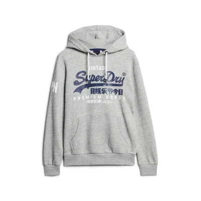 Abbildung von Superdry HOOD Sweatshirt, Herren, Größe: Large, Grey marl