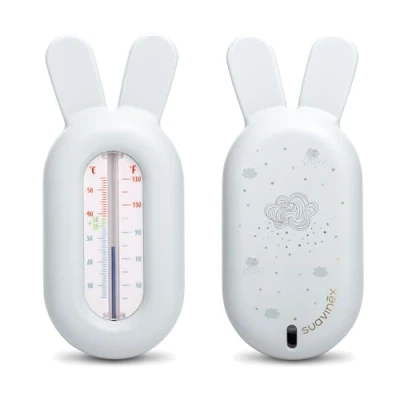 Abbildung von Suavinex, Badethermometer Baby +0 Monaten, Wasserthermometer, Ohne Quecksilber, Präzise und mit Farbskala, Robust Einfach zu Dedienen, Dreams Blau