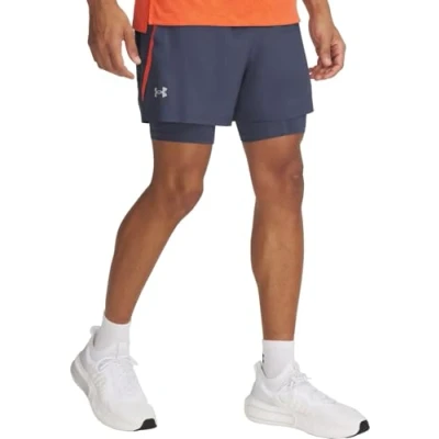 Abbildung von Under Armour Launch Shorts kurze Sporthose, Herren, Größe: Medium, Downpour gray/fire