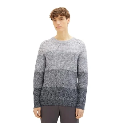 Abbildung von TOM TAILOR Denim Strickpullover, mit Streifenmuster