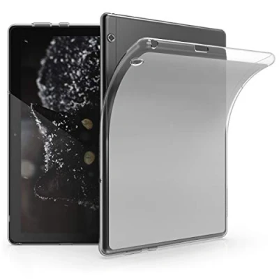 Abbildung von kwmobile Hülle kompatibel mit Huawei MediaPad T5 10 weiches TPU Silikon Case Transparent Tablet Cover