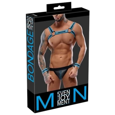 Abbildung von Harness plus Jock mit abnehmbaren Handfesseln